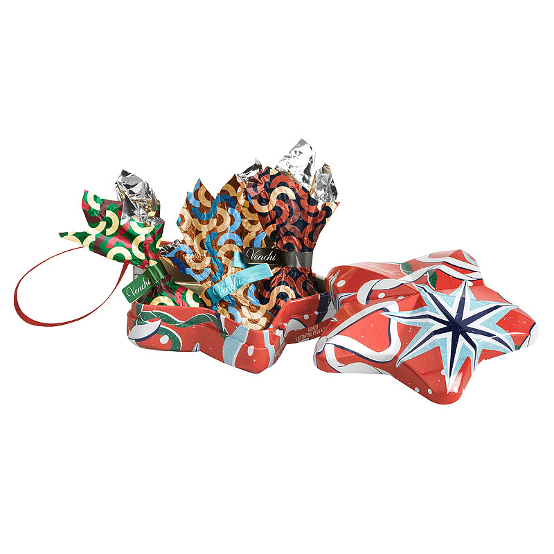 Venchi Hanging Christmas Star 46g - Red | Artisan Italian Christmas Chocolate & Confectionery | New Zealand Delivery | Sabato Auckland