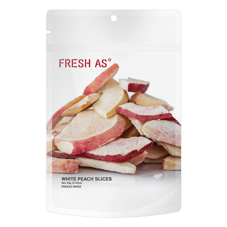 Fresh As White Peach Slices 26g | Freeze Dried White Peach Slices | New Zealand Delivery | Sabato Auckland