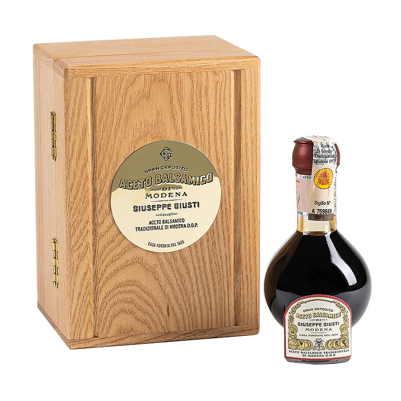 Giusti Tradizionale Balsamic Vinegar of Modena DOP Affinato (12 year) 100ml with Wooden Case | New Zealand Delivery | Sabato Auckland