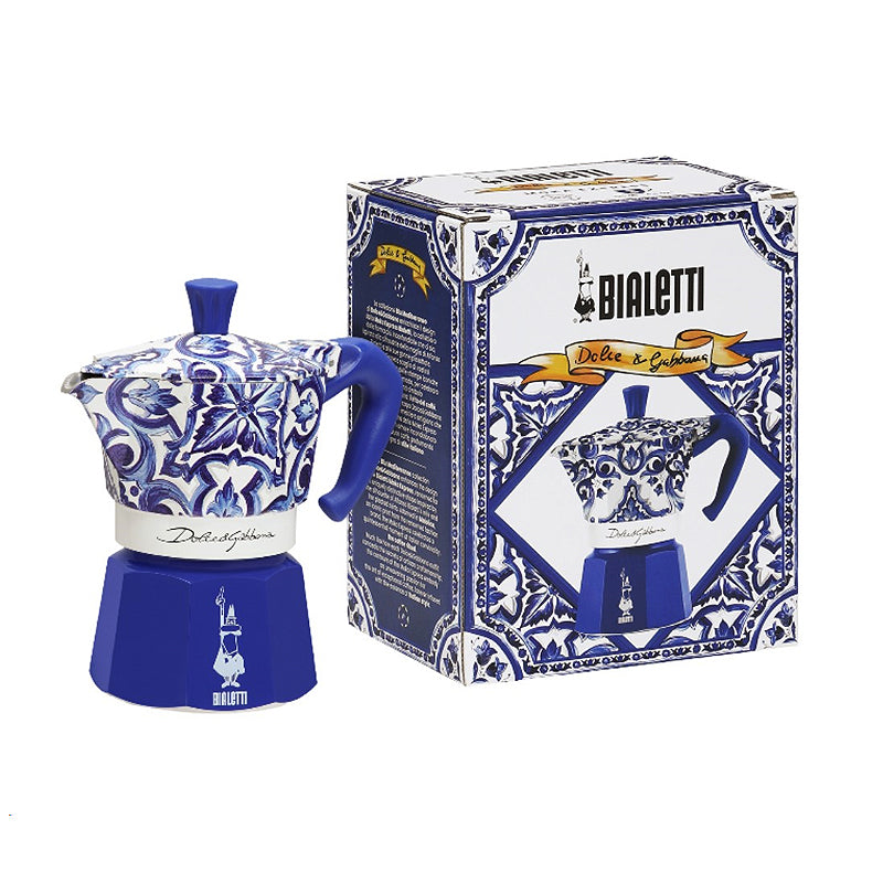 Bialetti Dolce&Gabbana Moka Express ~ Blu Mediterraneo 3 cup | New Zealand Delivery | Sabato Auckland