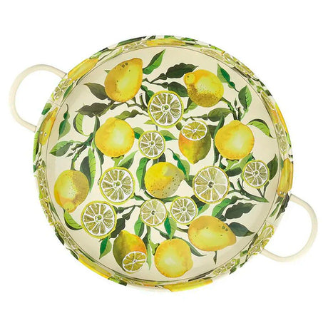 Emma Bridgewater Large Round Tin Tray with Handles ~ Lemons | New Zealand Delivery | Sabato Auckland
