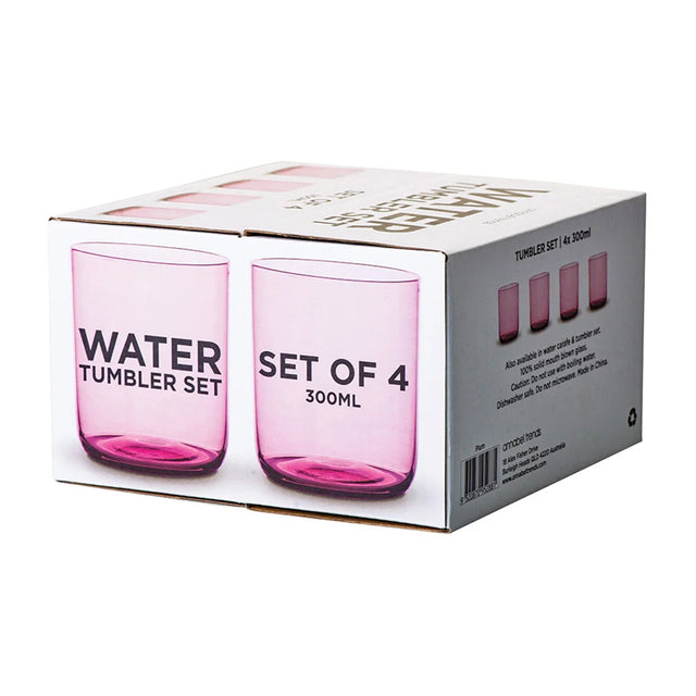 Water Tumblers Plum ~ Set of 4 | Sabato Auckland, New Zealand