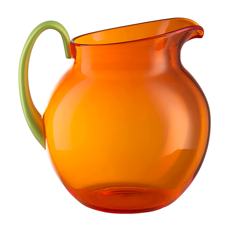 Marioluca Giusti Palla Jug ~ Orange with Green Handle | New Zealand Delivery | Sabato Auckland
