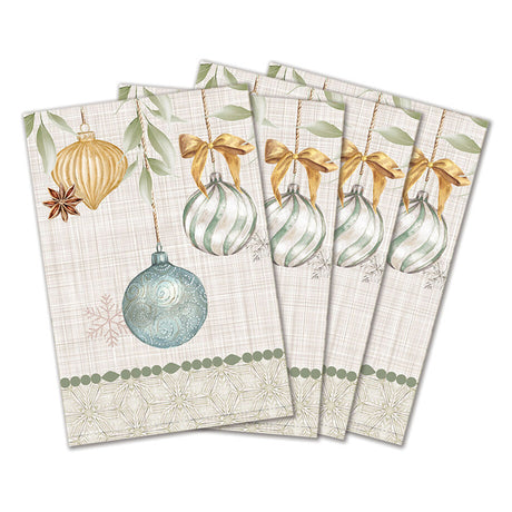 Michel Design Works Cotton Napkins ~ Peace on Earth - Set of 4 | Fabric Christmas Napkins | Sabato Auckland