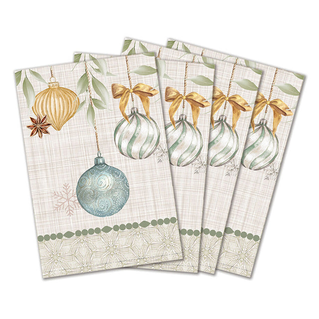 Michel Design Works Cotton Napkins ~ Peace on Earth - Set of 4 | Fabric Christmas Napkins | Sabato Auckland