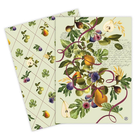 Michel Design Works Tea Towels ~ Fig & Pear - Set of 2 | Printed Cotton Tea Towel Set | Sabato, New Zealand