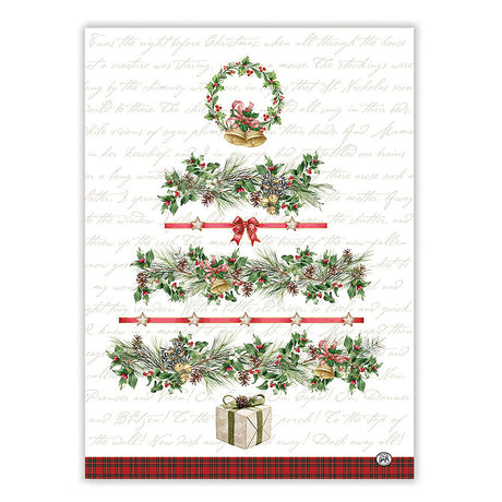 Michel Design Works Tea Towel ~ Holiday Tree | Christmas Kitchen Linen | Sabato Acukland