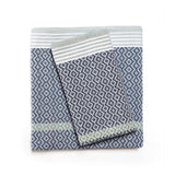 Mungo Itawuli Hand Towel ~ Atlantic Blue - folded | New Zealand delivery | Sabato Auckland