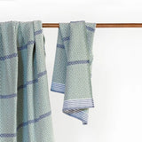 Mungo Itawuli Hand Towel ~ Pine Green - folded | New Zealand Delivery | Sabato Auckland