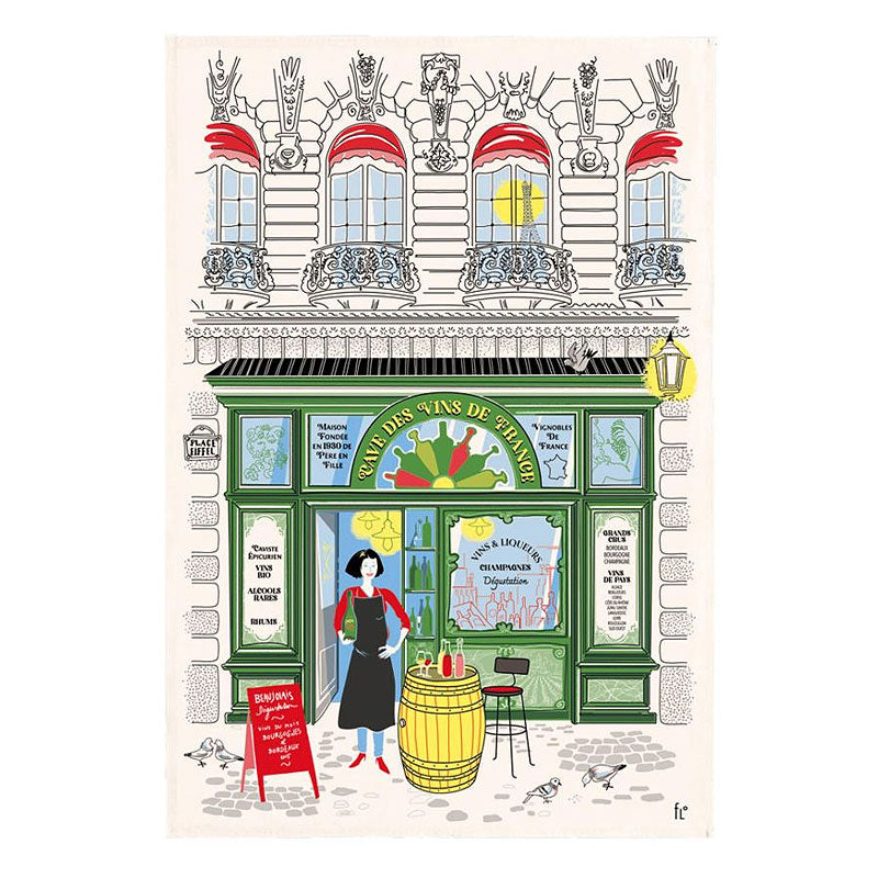 French Cotton Tea Towel ~ Wine Merchant | New Zealand Delivery | Sabato Auckland