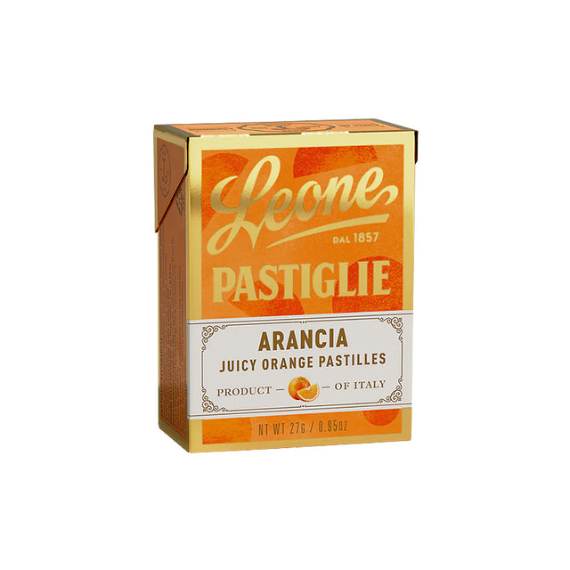 Leone Orange Pastilles 27g box | Italian Candies | Sabato Auckland