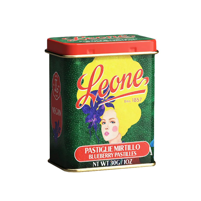 Leone Blueberry Pastilles in Hulya Ozdemir Tin 30g | Traditional Italian Candies | New Zealand Delivery | Sabato Auckland