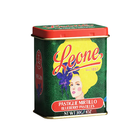 Leone Blueberry Pastilles in Hulya Ozdemir Tin 30g | Traditional Italian Candies | New Zealand Delivery | Sabato Auckland