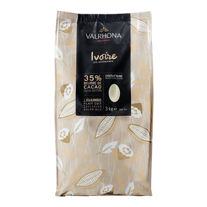 Valrhona Ivoire White Chocolate Fèves 3kg | French Chocolate New Zealand | Sabato Auckland
