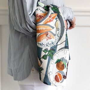 Load image into Gallery viewer, Bespoke Letterpress Tea Towel ~ Cheese &amp; Crackers
