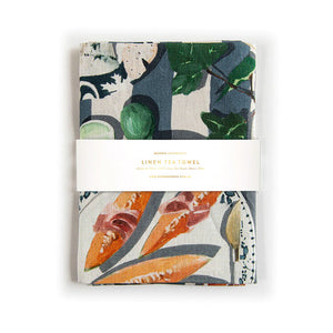 Bespoke Letterpress Tea Towel ~ Cheese & Crackers