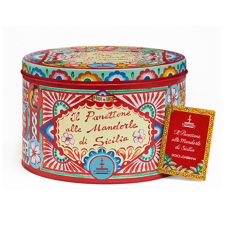 Fiasconaro Dolce & Gabbana Almond Panettone 1kg - Red Tin | Artisan Italian Panettone | New Zealand Delivery | Sabato Auckland