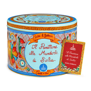 Fiasconaro Dolce & Gabbana Almond Panettone 1kg - Blue Tin | Artisan Italian Panettone | New Zealand Delivery | Sabato Auckland