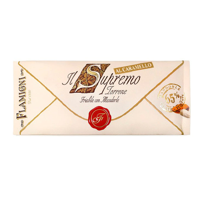 Flamigni Brittle Caramel Nougat with 65% Almonds 150g | Artisan Italian Torrone | New Zealand Delivery | Sabato Auckland