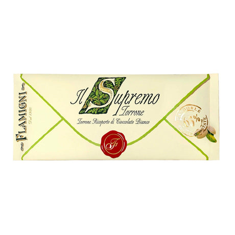 Flamigni Brittle Nougat with 65% Pistachios & White Chocolate 150g | Artisan Italian Torrone | New Zealand Delivery | Sabato Auckland