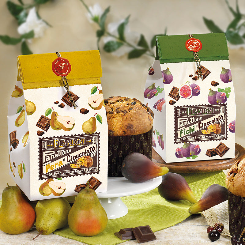 Flamigni Pear or Fig and Chocolate Panettone 500g | Artisan Italian Panettone | New Zealand Delivery | Sabato Auckland