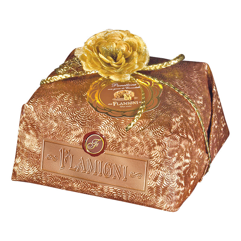 Flamigni Chocolate Panettone ~ Bronze Wrap 1kg  | Artisan Italian Panettone | New Zealand Delivery | Sabato Auckland