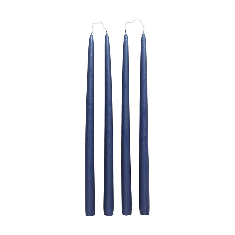 Broste Fine Taper Candles Set of 4 - Baja Blue