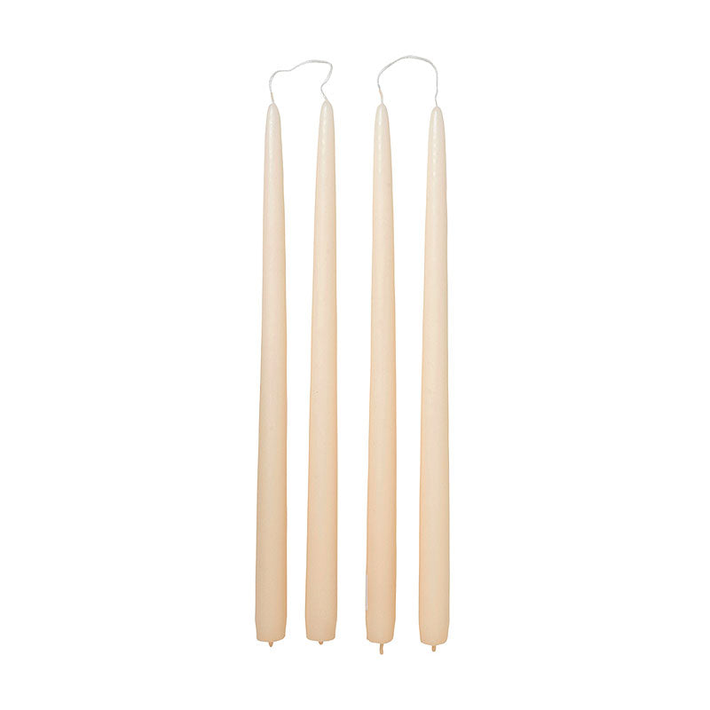 Broste Fine Taper Candles Set of 4 - Moonlight Haze (ivory)