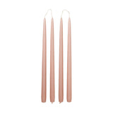 Broste Fine Taper Candles Set of 4 - Peach Pink