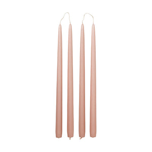 Load image into Gallery viewer, Broste Fine Taper Candles Set of 4 - Peach Pink
