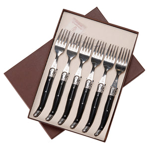 Load image into Gallery viewer, Laguiole Forks Black | Buy Laguiole French Cutlery Online | New Zealand Delivery | Sabato Auckland
