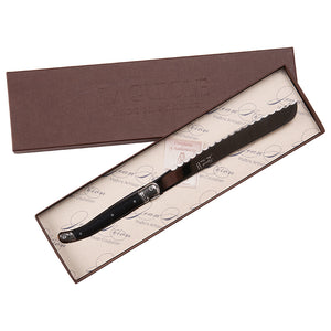 Load image into Gallery viewer, Laguiole Bread Knife Black | Buy Laguiole French Cutlery Online | New Zealand Delivery | Sabato Auckland
