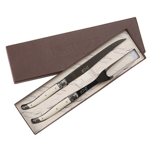 Laguiole Carving Set Ivory Handle | Shop for Laguiole Cutlery Online | New Zealand Delivery | Sabato Auckland