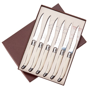 Laguiole Steak Knives Ivory | Buy Laguiole French Cutlery Online | New Zealand Delivery | Sabato Auckland