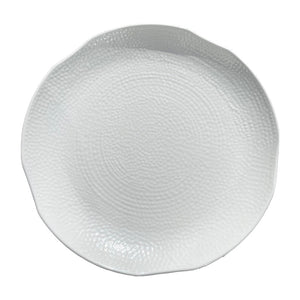 Load image into Gallery viewer, Large Textured Round Melamine Platter ~ White
