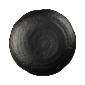 Textured Round Melamine Platter ~ Black