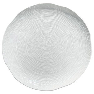 Load image into Gallery viewer, Extra Large Textured Round Melamine Platter ~ White
