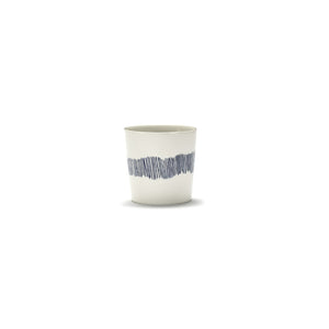Load image into Gallery viewer, Ottolenghi Coffee Cup ~ White with Blue Stripes
