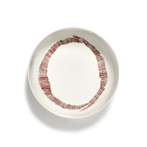 Load image into Gallery viewer, Ottolenghi High Plate ~ White with Red &#39;O&#39;
