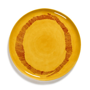 Load image into Gallery viewer, Ottolenghi Serving Plate ~ Sunny Yellow with Red &#39;O&#39;
