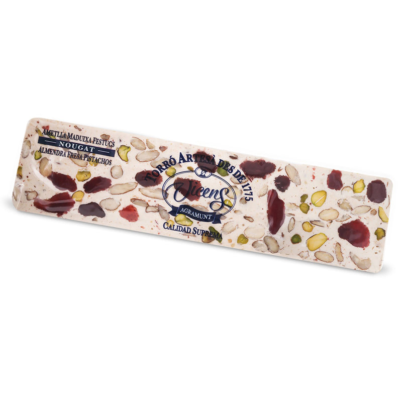 Vicens Strawberry & Pistachio Nougat 300g | Spanish Turron & Confectionery | New Zealand Delivery | Sabato Auckland